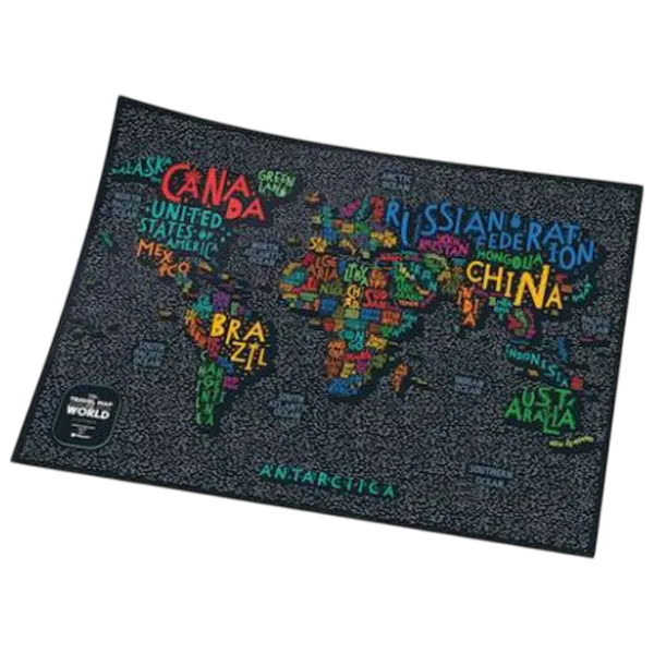 Joc de masă 1DEA.me Travel Map Letters World 5+/ Hartă de răzuire photo 3