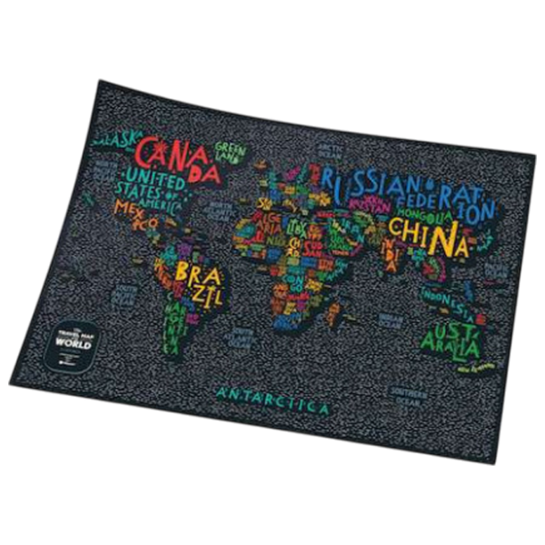 Joc de masă 1DEA.me Travel Map Letters World 5+/ Hartă de răzuire photo 3