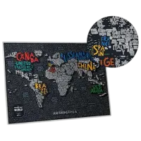 Настольная игра 1DEA.me Travel Map Letters World 5+/ Скретч карта photo 4