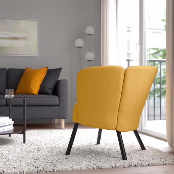 Кресло Ikea Herrakra/Diserod Черный Желтый photo 3 Кресло Ikea Herrakra/Diserod Черный Желтый photo 3