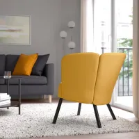 Кресло Ikea Herrakra/Diserod Черный Желтый photo 3