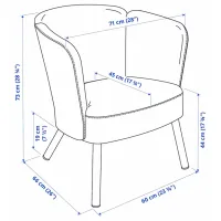 Кресло Ikea Herrakra/Diserod Черный Желтый photo 6