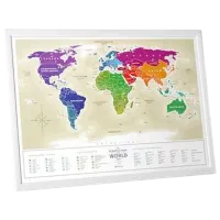 Настольная игра 1DEA.me Travel Map Gold World 5+/ Скретч карта photo 3