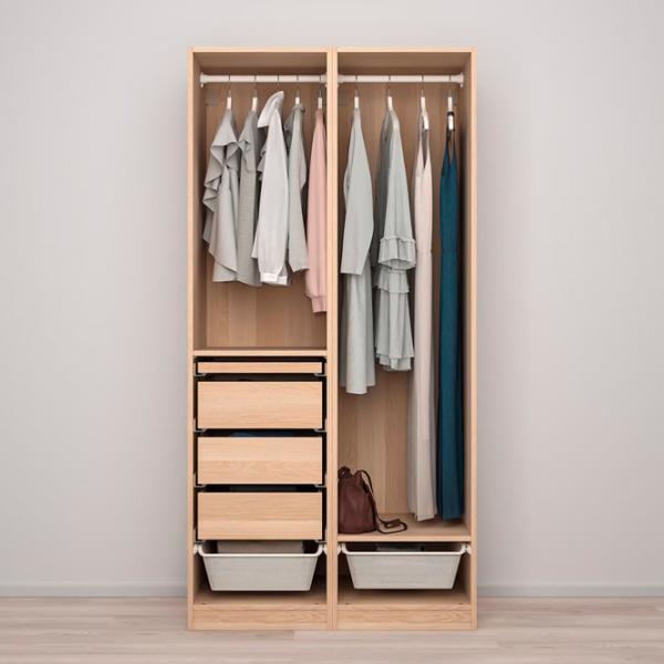 Шкаф Ikea Pax/Forsand 100 x 60см x 201.2 / ДСП / Имитация Состаренного Дуба photo 2