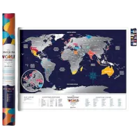 Настольная игра 1DEA.me Travel Map Holiday World 5+/ Скретч карта photo 2