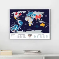 Настольная игра 1DEA.me Travel Map Holiday World 5+/ Скретч карта photo 4