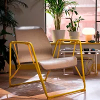 Кресло Ikea Brannboll Желтый Серый photo 3
