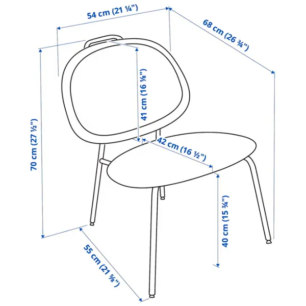 Кресло Ikea Gavle/Diserod Черный Серый photo 7