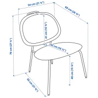 Fotoliu Ikea Gavle/Diserod Black Gray photo 7