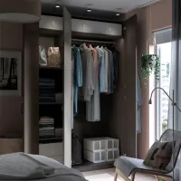 Шкаф Ikea Pax/Forsand/Aheim 150 x 60см x 236.4 / ДСП / Темно серый photo 5