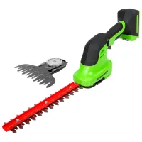 Mașină de tuns gard viu Greenworks G24SHTK2 / Green photo 3
