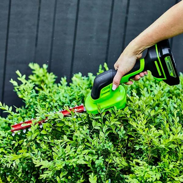 Mașină de tuns gard viu Greenworks G24SHTK2  / Green photo 5