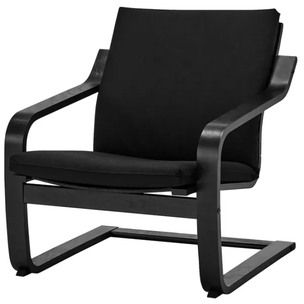 Кресло Ikea Poang/Vissle Черный Черный photo 1 Кресло Ikea Poang/Vissle Черный Черный photo 1