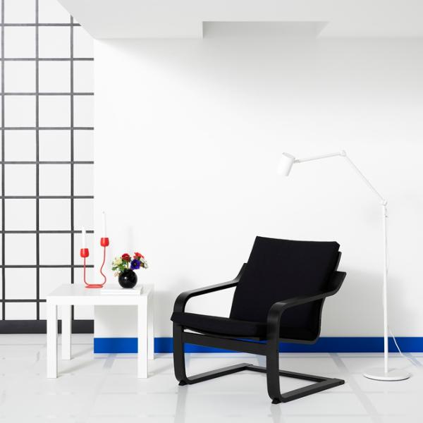 Кресло Ikea Poang/Vissle Черный Черный photo 2 Кресло Ikea Poang/Vissle Черный Черный photo 2