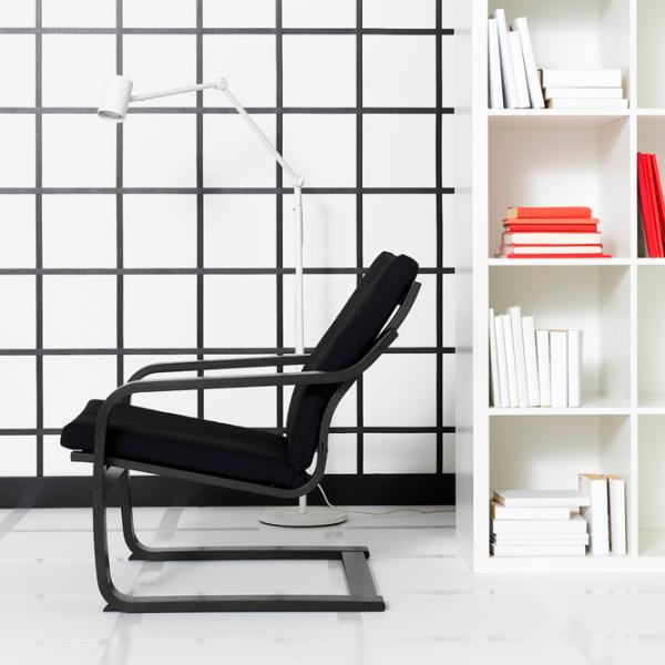 Кресло Ikea Poang/Vissle Черный Черный photo 3 Кресло Ikea Poang/Vissle Черный Черный photo 3