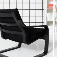 Fotoliu Ikea Poang/Vissle Black Black photo 4