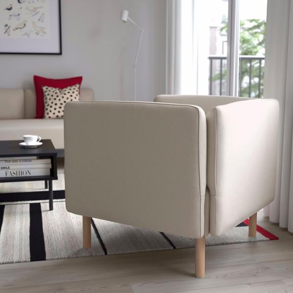 Кресло Ikea Lillehem/Vissle Beige Бежевый photo 5 Кресло Ikea Lillehem/Vissle Beige Бежевый photo 5