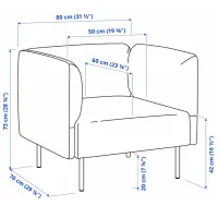 Кресло Ikea Lillehem/Vissle Beige Бежевый photo 6