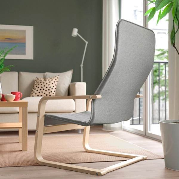 Кресло Ikea Arsunda/Knisa Beige Серый photo 5