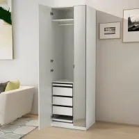 Шкаф Ikea Pax/Forsand/Aheim 75 x 60см x 236.4 / ДСП / Белый photo 2
