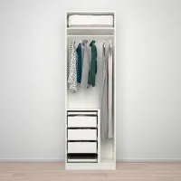 Шкаф Ikea Pax/Forsand/Aheim 75 x 60см x 236.4 / ДСП / Белый photo 3