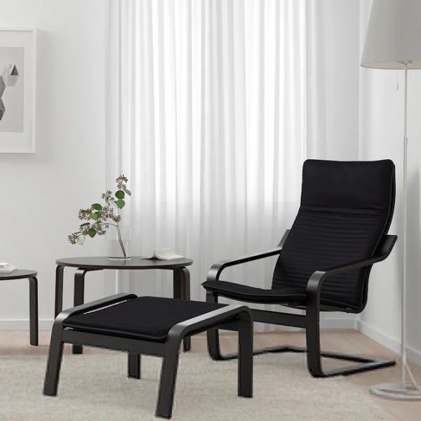 Кресло Ikea Poang Черный Черный photo 3