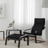 Кресло Ikea Poang Черный Черный photo 3