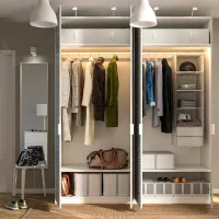 Шкаф Ikea Pax/Mistudden 200 x 60см x 236.4 / ДСП / Серый photo 2