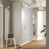 Шкаф Ikea Pax/Mistudden 200 x 60см x 236.4 / ДСП / Серый photo 3