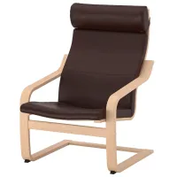 Кресло Ikea Poang/Glose Beige Тёмно-коричневый