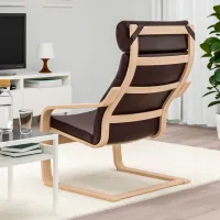 Fotoliu Ikea Poang/Glose Beige Dark Brown photo 3