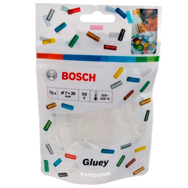 Bastonașe adezive Bosch GLUEY STICKS Transparent / 70  photo 1