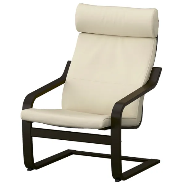 Кресло Ikea Poang/Glose Brown Бежевый photo 1