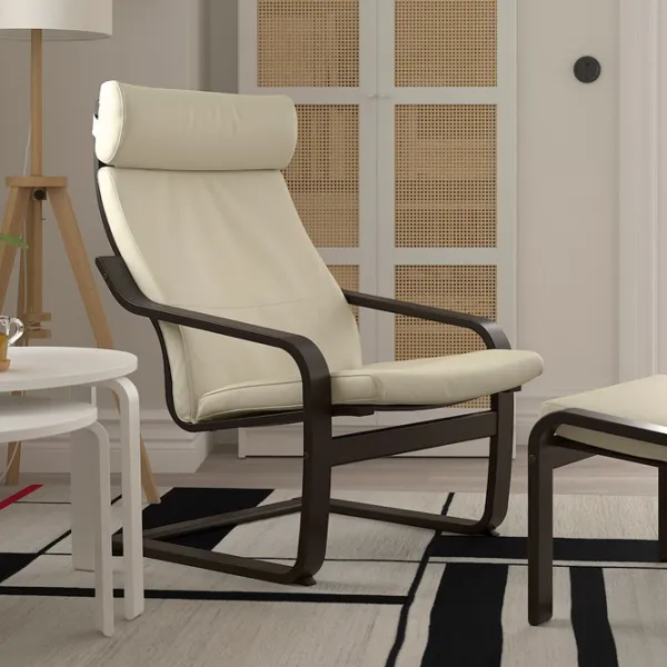 Кресло Ikea Poang/Glose Brown Бежевый photo 2