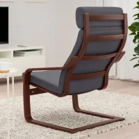 Fotoliu Ikea Poang/Skiftebo Brown Gray photo 3