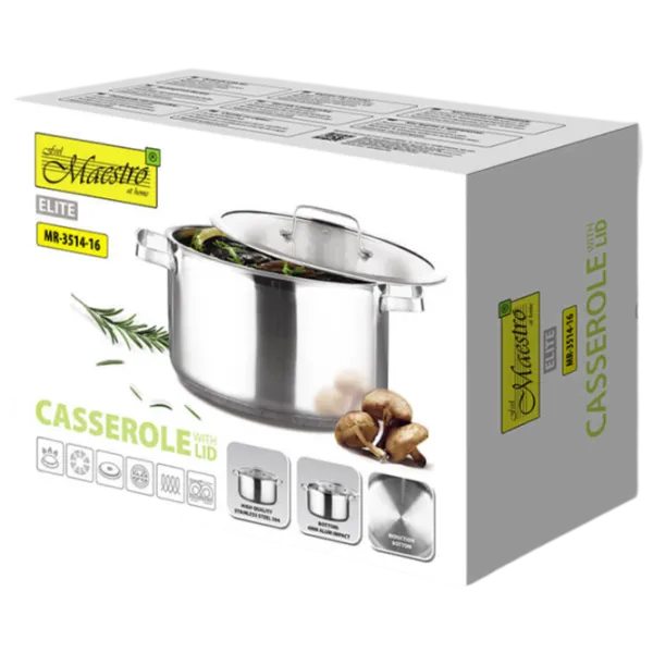 Cratiță Maestro Mr-3514-20 2.5l Oțel inoxidabil / Steel photo 3 Cratiță Maestro Mr-3514-20 2.5l Oțel inoxidabil / Steel photo 3
