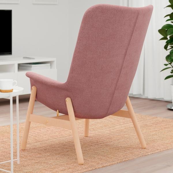 Кресло Ikea Vedbo Beige Розовый photo 2