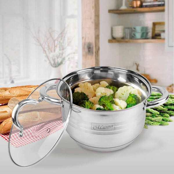 Кастрюля Maestro Mr-3513-22 5.1л Нержавеющая сталь / Нержавеющая сталь photo 4 Кастрюля Maestro Mr-3513-22 5.1л Нержавеющая сталь / Нержавеющая сталь photo 4