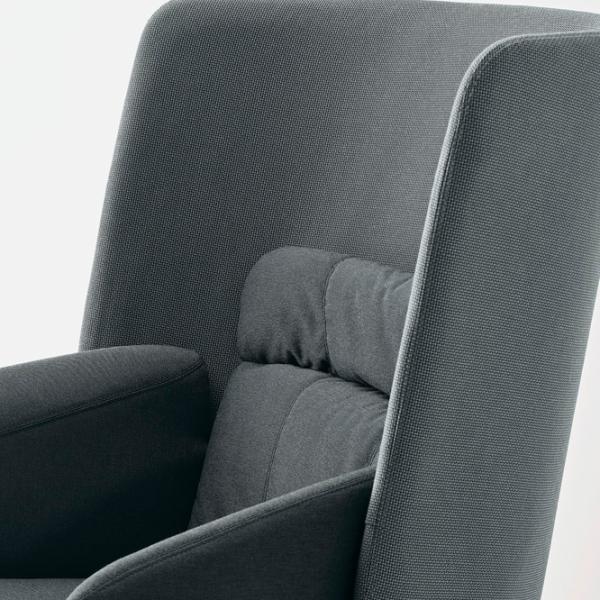 Кресло Ikea Bingsta/Vissle/Kabusa Черный Серый photo 3