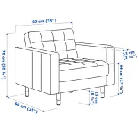Fotoliu Ikea Landskrona/Gunnared Brown Gray photo 6