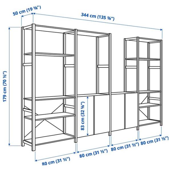 Стеллаж Ikea Ivar Сосна / Массив photo 3