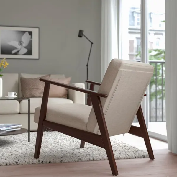 Кресло Ikea Ekenaset/Kilanda Brown Бежевый photo 2 Кресло Ikea Ekenaset/Kilanda Brown Бежевый photo 2