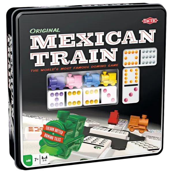 Joc de masă Tactic Mexican Train - Tin Box 7+/ Joc de logică photo 1
