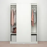 Шкаф Ikea Kleppstad 117 x 55см x 176 / ДСП / Белый photo 3