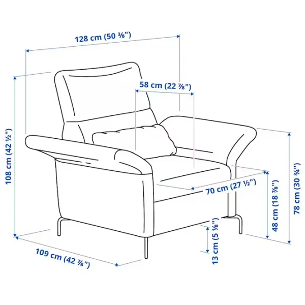 Fotoliu Ikea Fammarp/Viarp Crom Gray photo 9