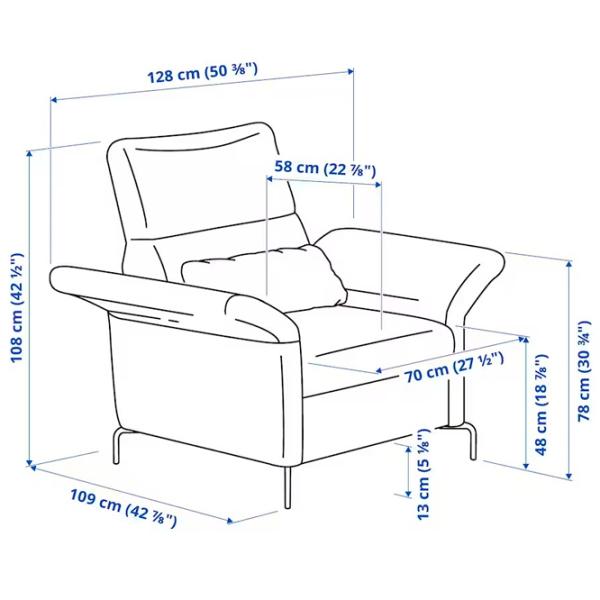 Fotoliu Ikea Fammarp/Viarp Crom Gray photo 9