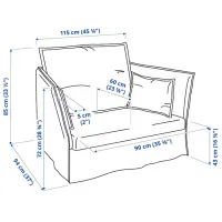 Fotoliu Ikea Backsalen Beige White photo 7
