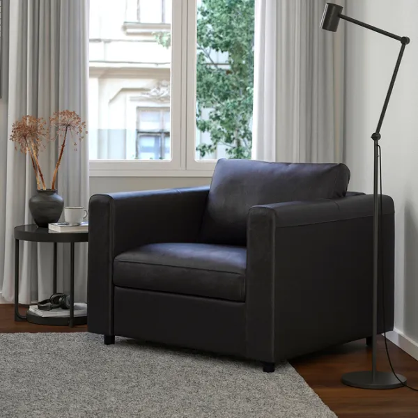Кресло Ikea Vimle/Grann/Bomstad Черный Черный photo 2 Кресло Ikea Vimle/Grann/Bomstad Черный Черный photo 2
