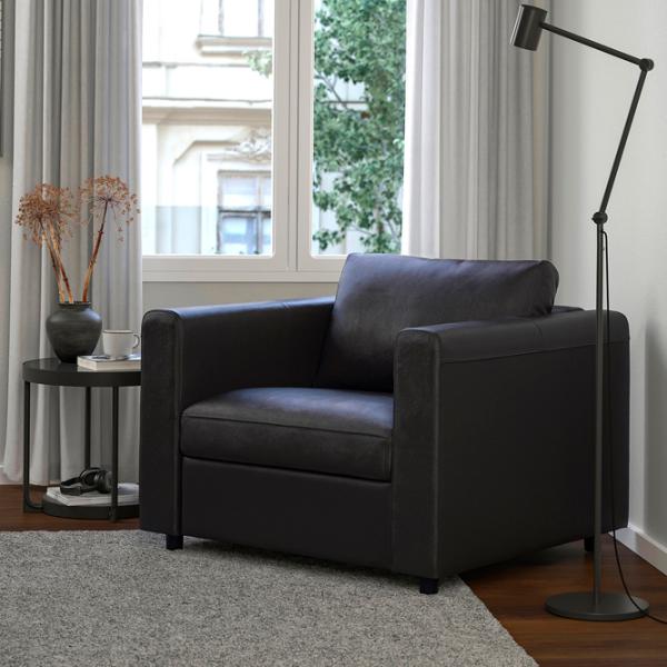 Кресло Ikea Vimle/Grann/Bomstad Черный Черный photo 2 Кресло Ikea Vimle/Grann/Bomstad Черный Черный photo 2