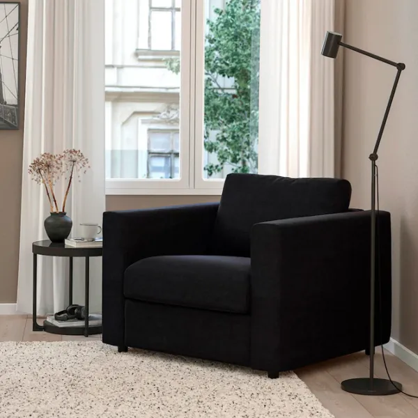 Кресло Ikea Vimle Черный Черный photo 4 Кресло Ikea Vimle Черный Черный photo 4